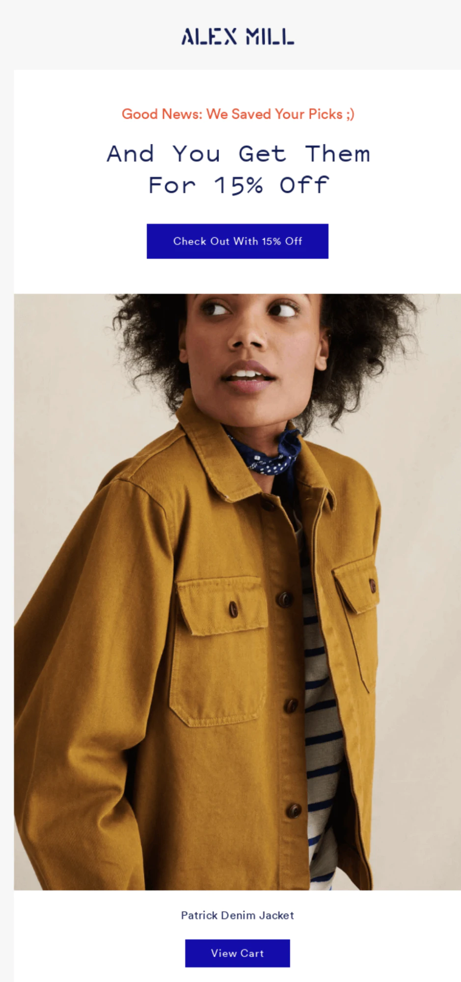 تخلى أليكس ميل عن مثال على البريد الإلكتروني لعربة التسوق