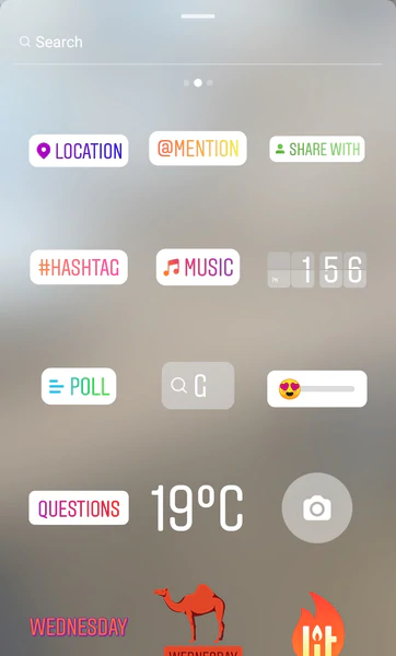 instagram çıkartma seçenekleri
