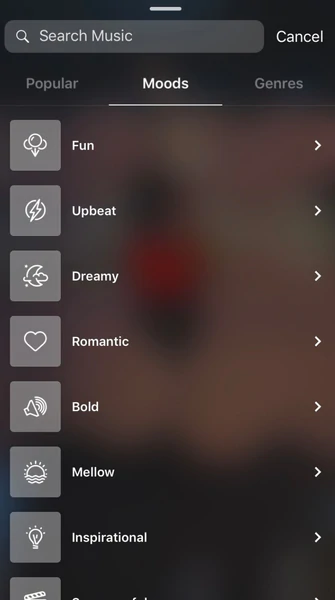 instagram müzik çıkartmaları