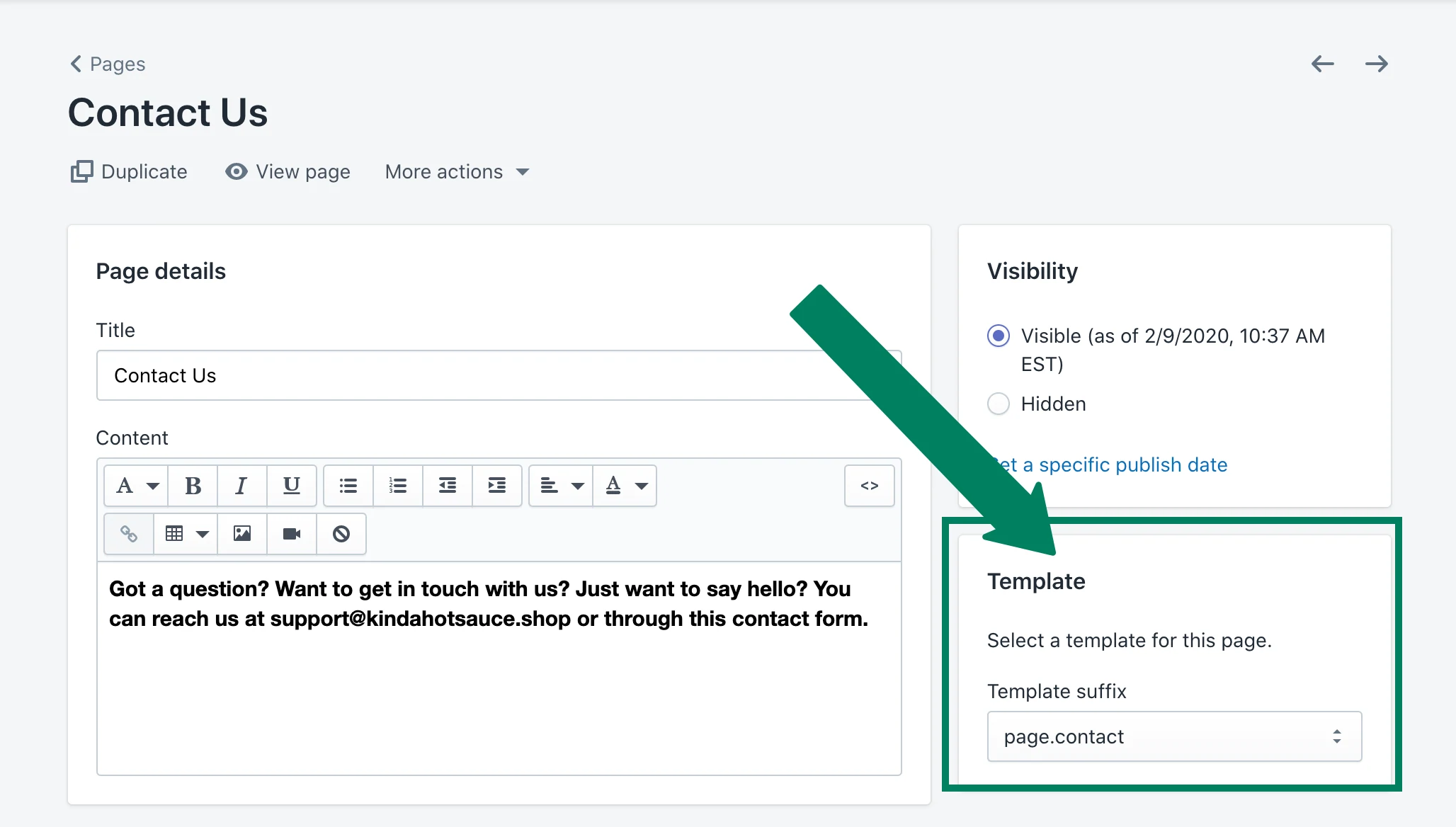 Shopifyでお問い合わせページを作成する方法