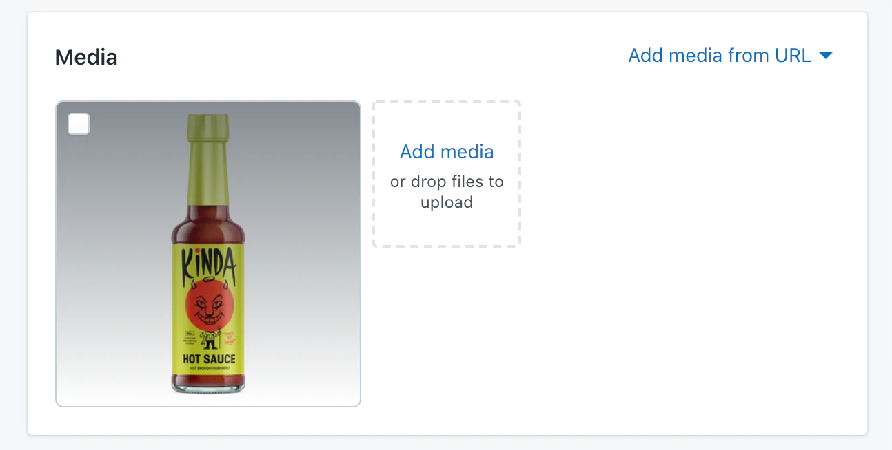 Shopifyストアメディアのアップロード