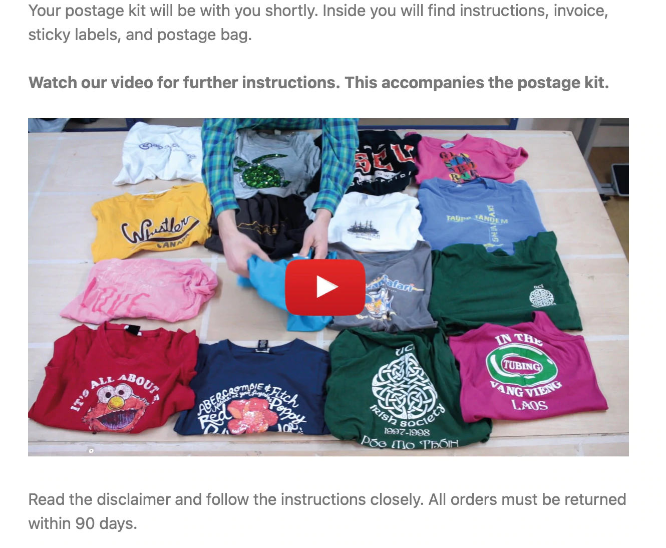 Zu viele T-Shirts YouTube-Marketing in E-Mails