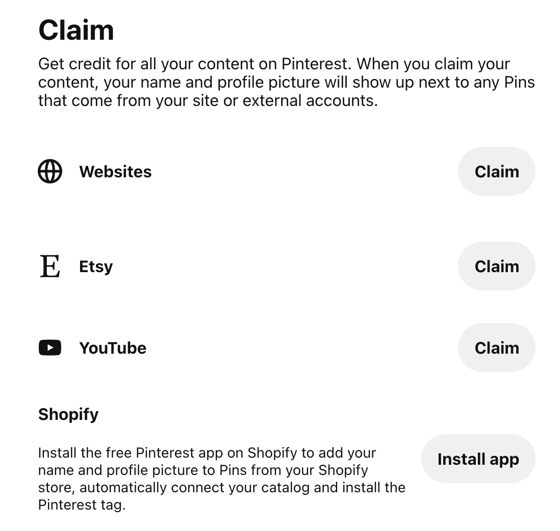 اطلب موقع الويب الخاص بك على Pinterest