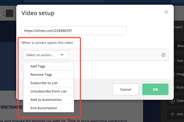 Bağlantı tıklama eylemi ekle