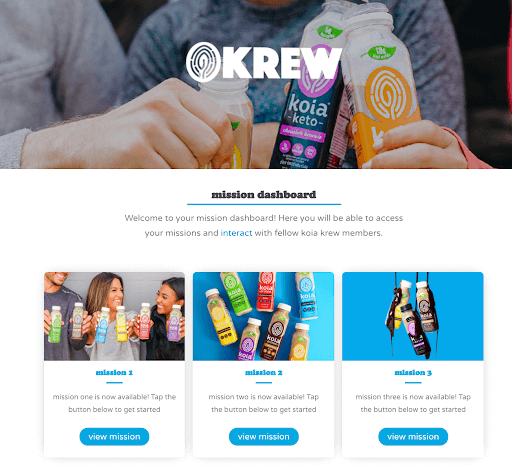 l88kwqeni koia 크루 미션 대시보드