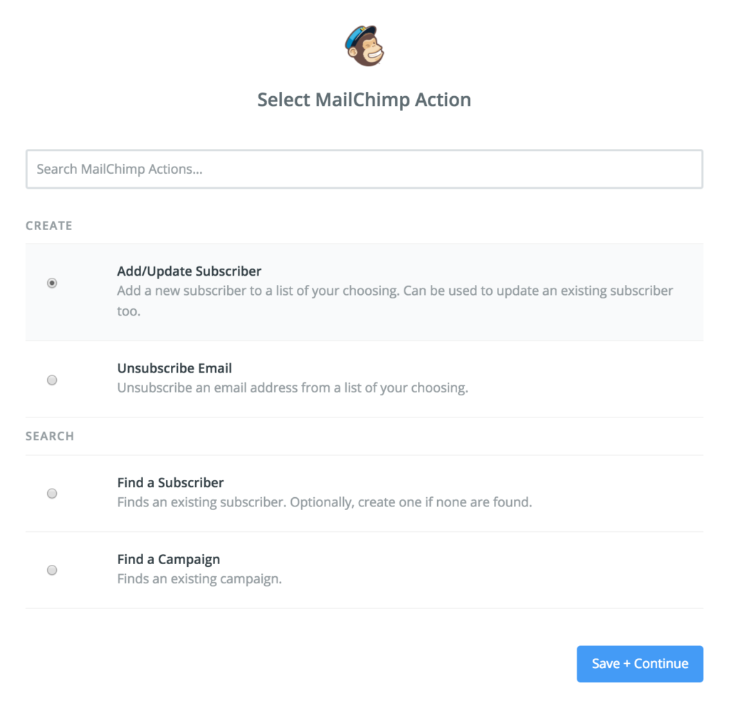 155235-select-mailchimp-action - AffiliateWP Select the MailChimp Action