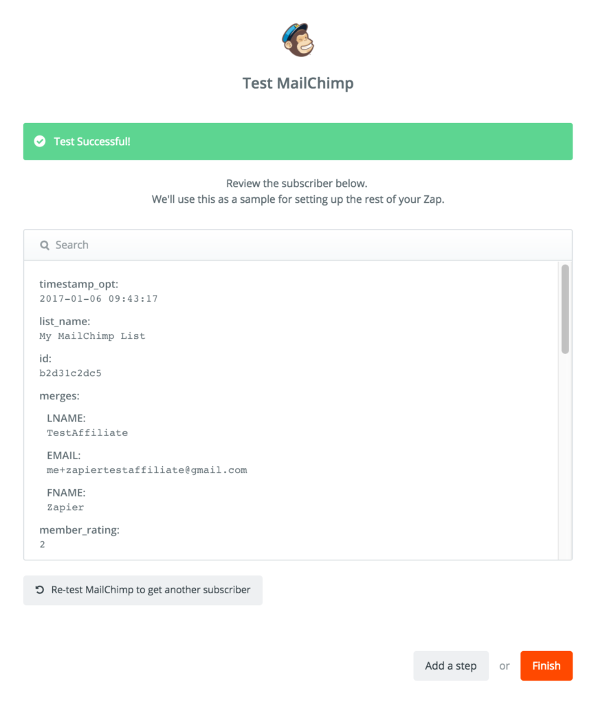 155235-mailchimp-action-successful - AffiliateWP MailChimp Action successful