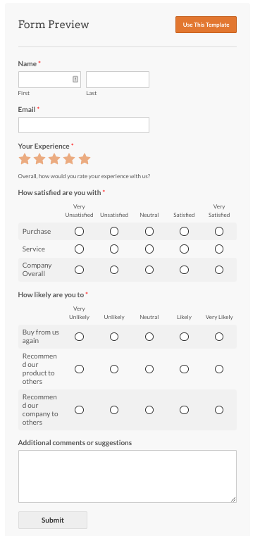 Форма опроса WPForms