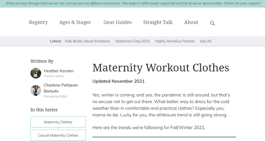 link di affiliazione - AffiliateWP Affiliate Link disclosure example