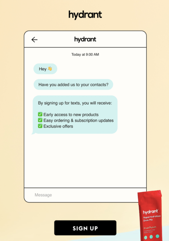 Пример продвижения списка подписчиков SMS с помощью email-маркетинга