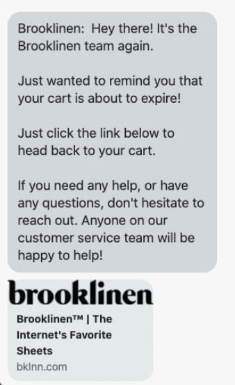 放棄されたカートのSMSメッセージでユーザーをShopifyストアに引き戻す