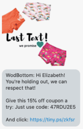 wodbottom 短信营销示例