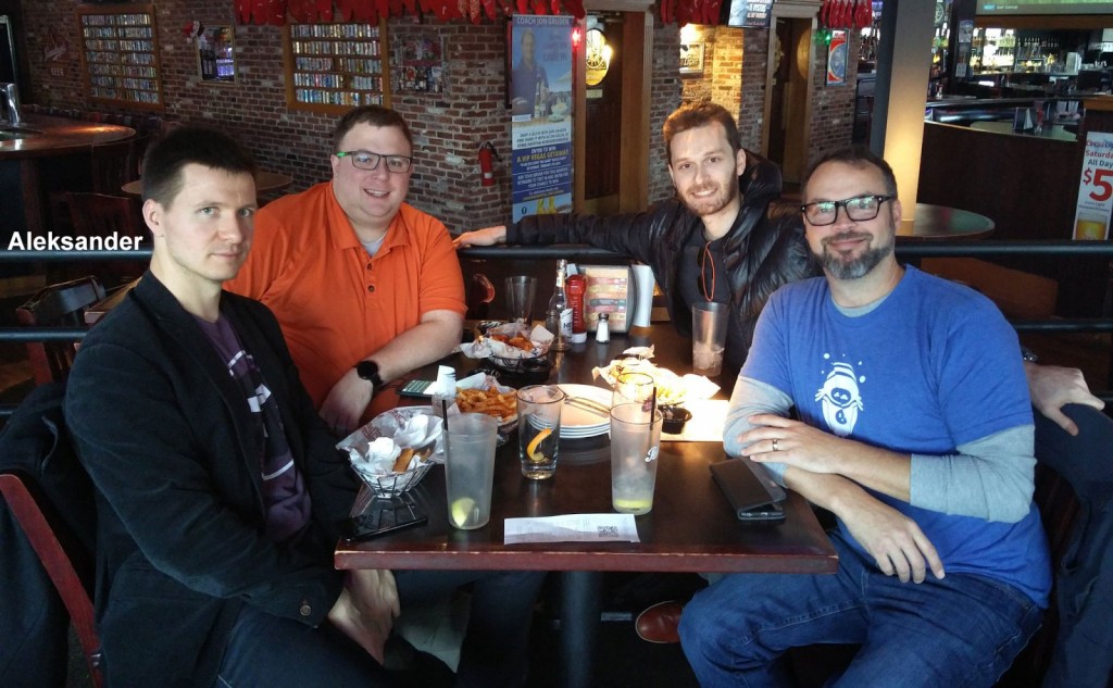 In einer Bar mit Aleksander und Freunden