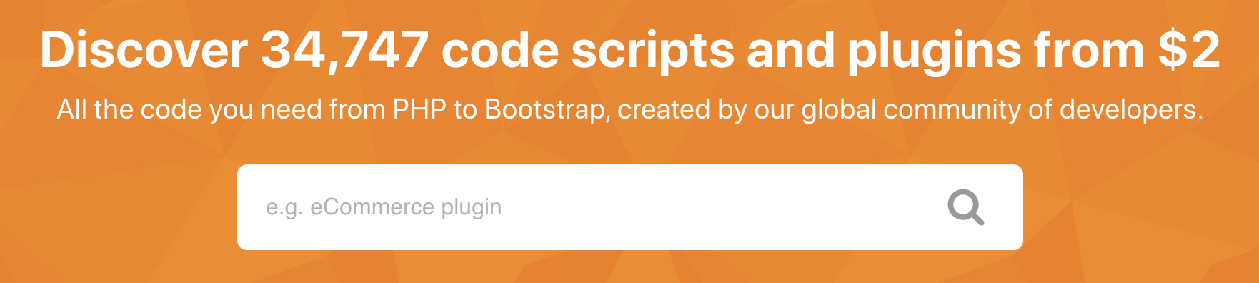 ค้นหาปลั๊กอิน CodeCanyon ด้วยสคริปต์และปลั๊กอินมากกว่า 34,000 ตัว