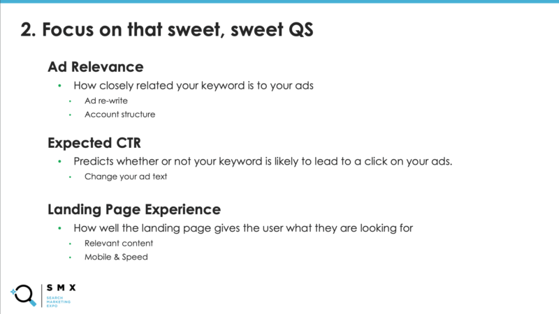 Concentrati sul punteggio di qualità