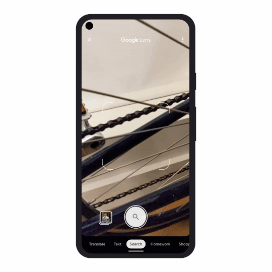 Przykład wyszukiwania multimodalnego, w którym użytkownicy podają obraz i tekst.