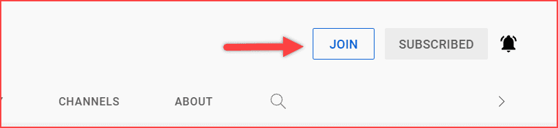 Membresía del canal para unirse