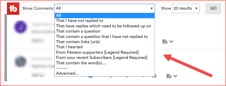 Filter Komentar YouTube oleh TubeBuddy