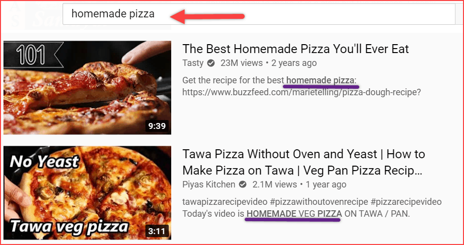 Suggerimenti di YouTube per la descrizione dei video