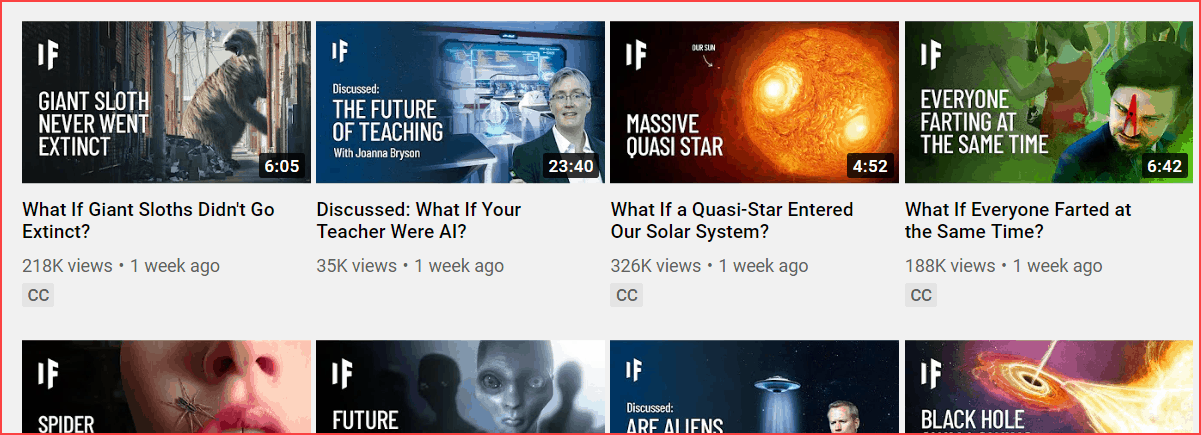 What If logo del canale sulla miniatura