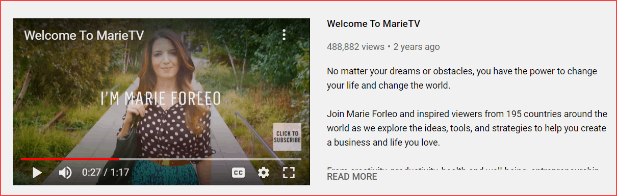 Suggerimenti per il trailer del canale su YouTube