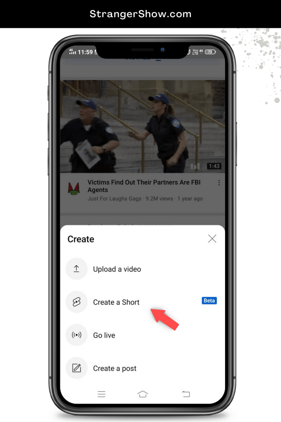 Kısa bir düğme oluştur'u tıklayın