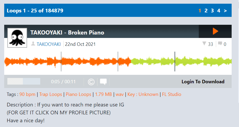 Looperman 오디오 라이브러리 플랫폼