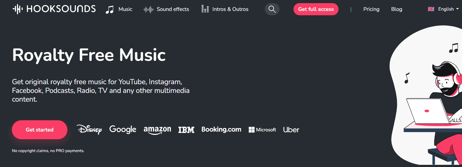 HookSounds 로열티 프리 뮤직 시스템