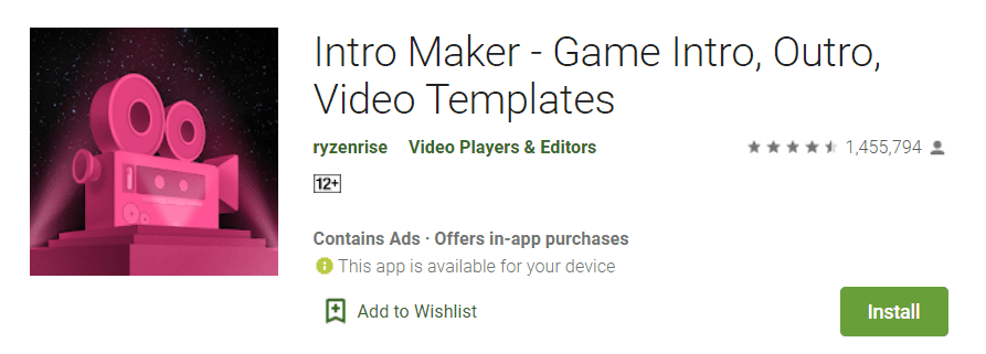 Intro Maker Game Intro เทมเพลตวิดีโอ Outro