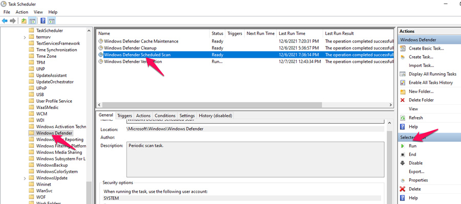 Windows Defender 預設掃描 Windows Defender Scheduled Scan