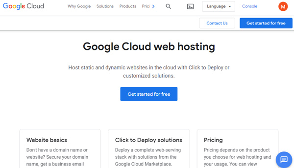 Google Cloud Hosting Google Cloud Hosting