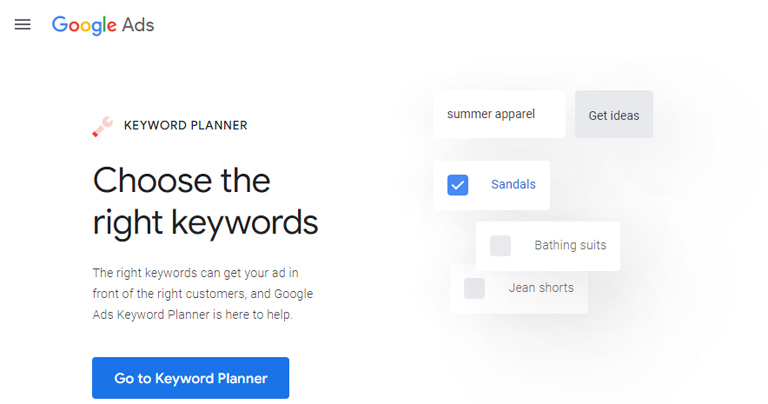 เครื่องมือวางแผนคำหลักของ Google Google Keyword Planner