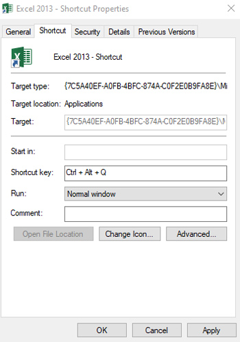 Excel-Tastenkombination Excel Shortcut Key