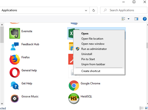 Verknüpfung erstellen Create Shortcut