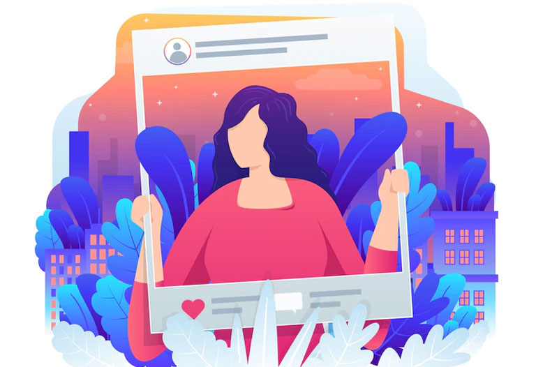 ผู้หญิงที่มีพื้นหลังใบไม้ Woman With Foliage Background