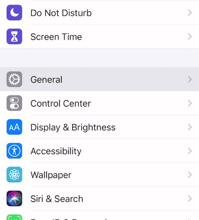 設定オプションのiPhone一般 Iphone General In Settings Option