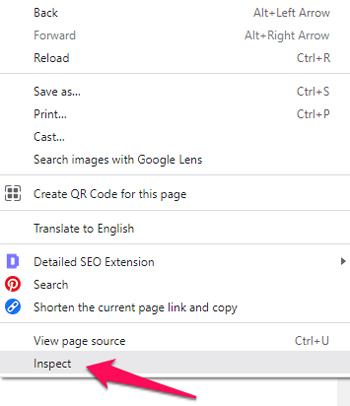 검사 페이지 Inspect Page