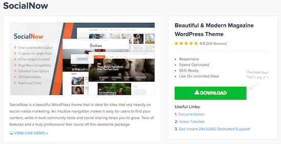 3f MyThemeShop 소셜 나우 테마