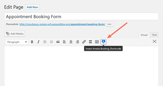 Inserir código de acesso de reserva Amelia