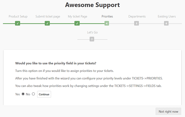 prioridades de entradas