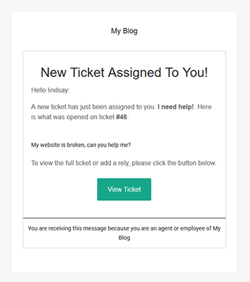 Notificación de correo electrónico