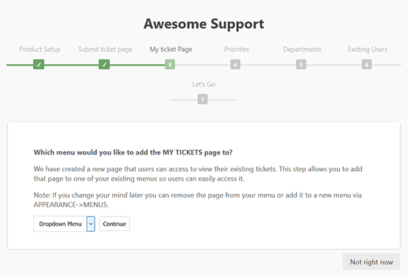 ubicación del menú de boletos