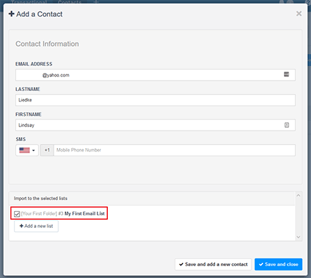 tambahkan kontak baru secara manual
