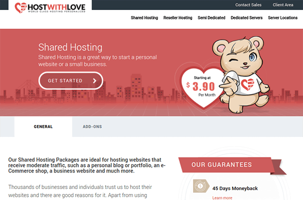 hostwithlove الاستضافة المشتركة