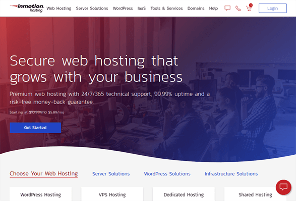 inmotion استضافة استضافة مشتركة