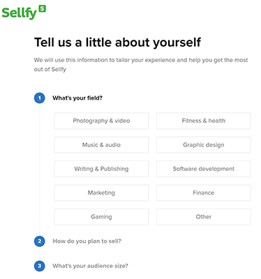 informasi tentang toko digital di sellfy