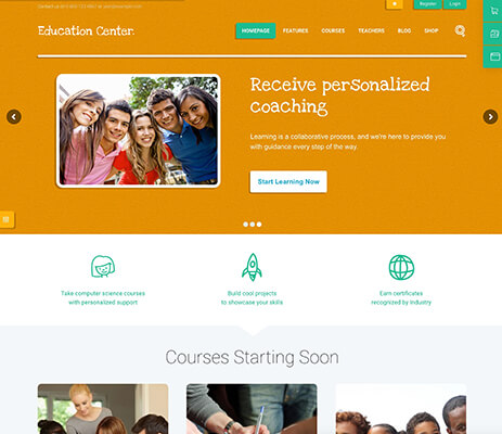Centrum edukacyjne Demo motywu WordPress