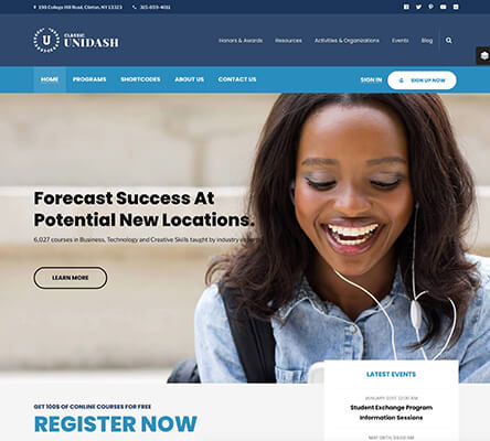 Demonstracja motywu UniDash WordPress
