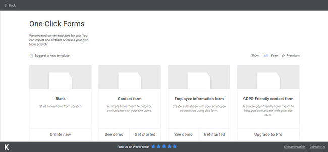 Tek tıklamayla formlar sayfası