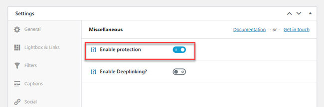 Включить защиту паролем